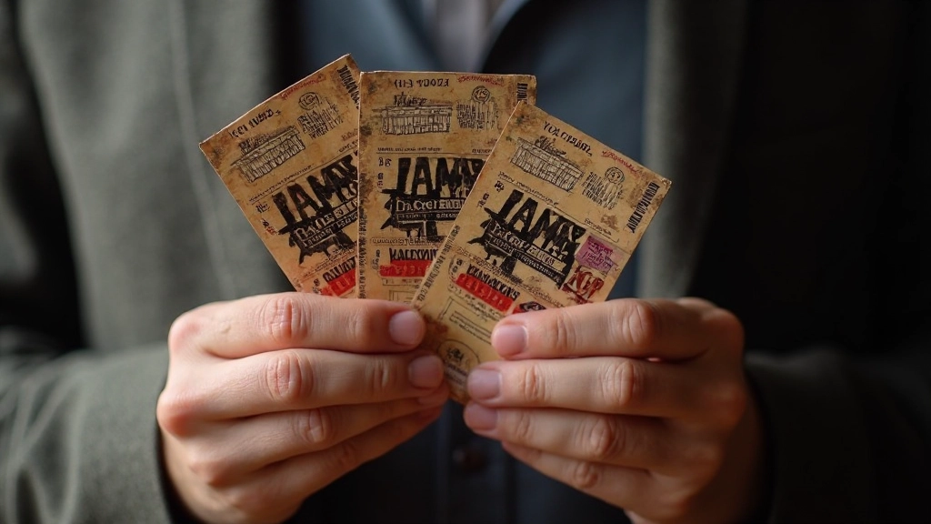 Close-up of concert tickets with venue details and pricing information visible